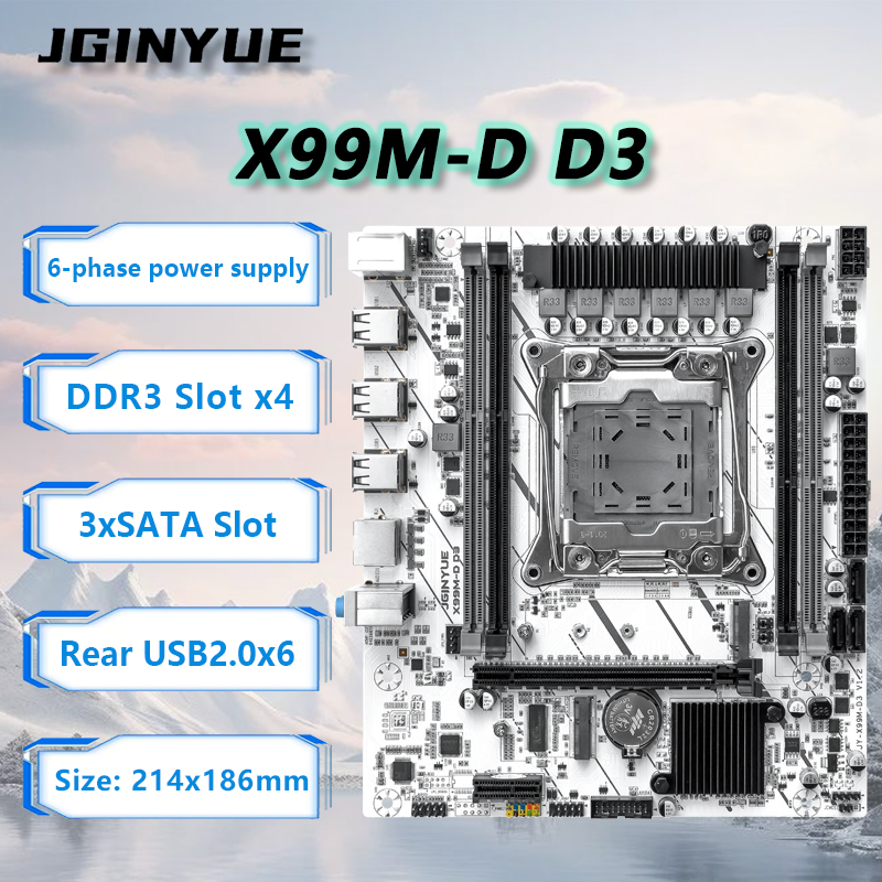 Ecc Ram Server - JGINYUE X99 Motherboard LGA2011-3 M-ATX Unterstützt