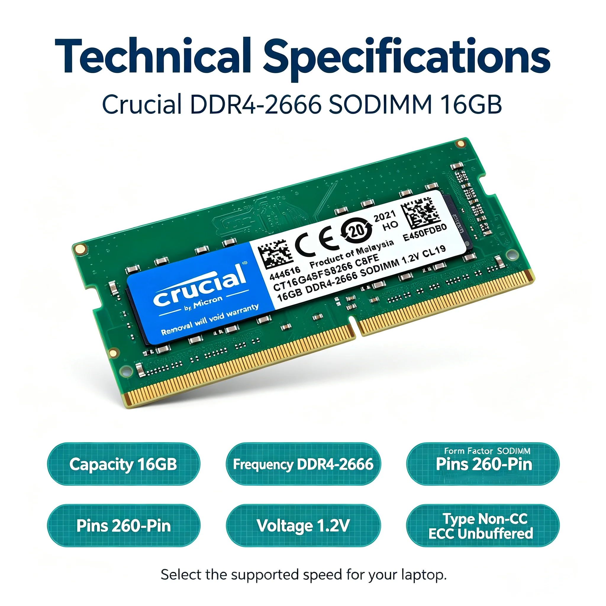 Crucial DDR4 Laptop RAM SODIMM – Ddr4 2400Mhz Bewertung und Preis