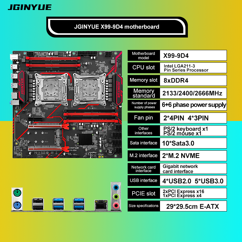 JGINYUE X99‑9D4 Dual LGA2011‑3 – Ecc Ram Server Bewertung und Preis